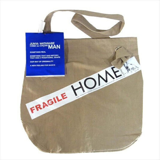JUNYA WATANABE COMME des GARCONS MAN ジュンヤワタナベコムデギャルソンマン 未使用品 ホームロンドン WE-K210 プリンテッド トートバッグ ベージュ系 ベージュ系【極上美品】【中古】