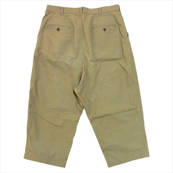 COMME des GARCONS HOMME コムデギャルソンオム HE-P025-051 綿ウェザー 微起毛 2タック パンツ ベージュ系 L【美品】【中古】