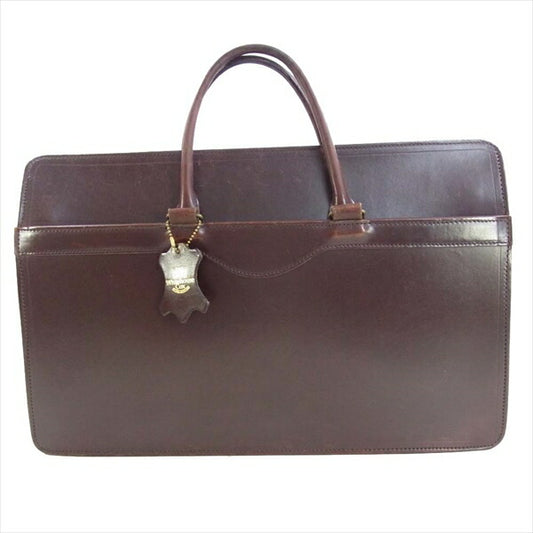 WHITE HOUSE COX ホワイトハウスコックス L9892 ブリーフケース レザー バッグ ブラウン系【中古】