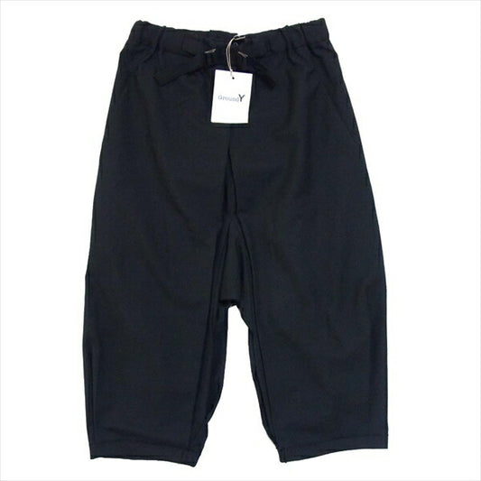 Yohji Yamamoto ヨウジヤマモト ground y グラウンドワイ GA-P11-100 T/W Gabardine ギャバジン ハカマ パンツ 黒系 3【新古品】【未使用】【中古】