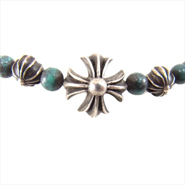 CHROME HEARTS クロムハーツ（原本有） 国内正規店原本付属 CHROME HEARTS 4mm BEAD ビーズ ブレスレット 青系【中古】