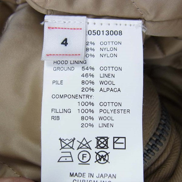 VISVIM ビズビム 18AW VALDEZ COAT (WOOL PILE) 0118205013010 バルデス コート ジャケット ベージュ系 4【美品】【中古】