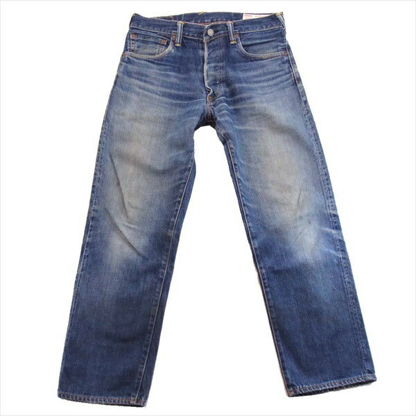 EVISU エヴィス Lot2000 ボタンフライ ストレート デニム パンツ インディゴブルー系 30X35【中古】