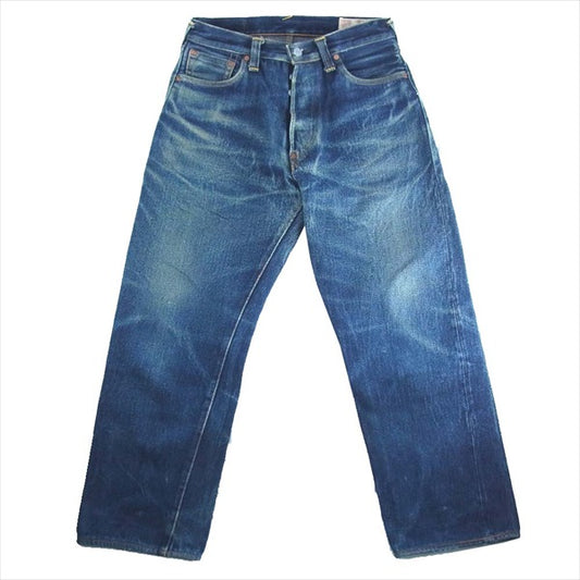 EVISU エヴィス Lot2001 No2 ストレート ボタンフライ  デニム パンツ インディゴブルー系 32X32【中古】