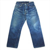 EVISU エヴィス Lot2001 No2 ストレート ボタンフライ  デニム パンツ インディゴブルー系 32X32【中古】
