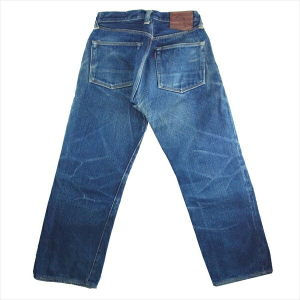 EVISU エヴィス Lot2001 No2 ストレート ボタンフライ  デニム パンツ インディゴブルー系 32X32【中古】