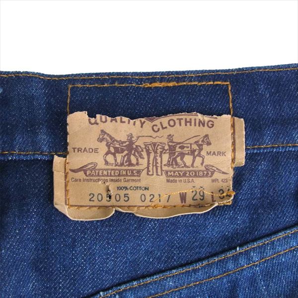 Levi's リーバイス ヴィンテージ オリジナル 20505-0217 ボタン裏 575 オレンジタブ デニム パンツ インディゴブルー系 W29【中古】