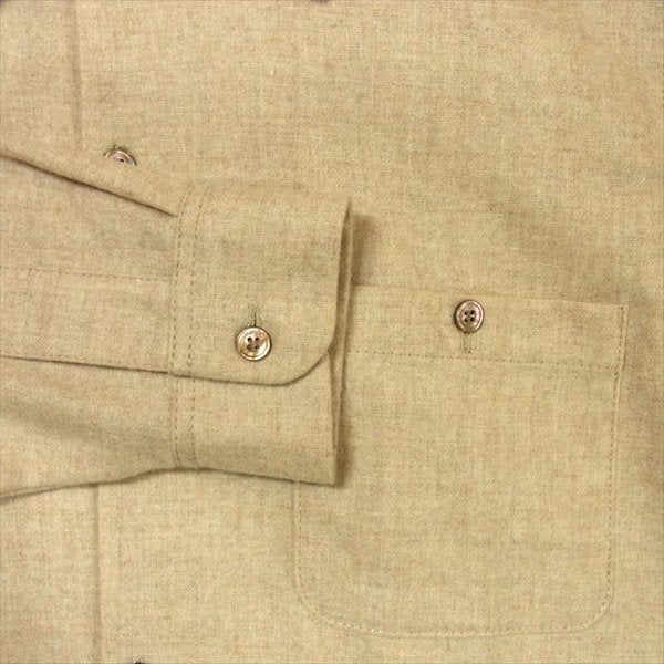TENDERLOIN テンダーロイン T-WOOL SHT ウール オープンカラー 長袖シャツ ベージュ系  ベージュ系 M【美品】【中古】