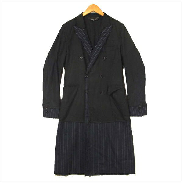 COMME des GARCONS HOMME PLUS コムデギャルソンオムプリュス PS-J007 ドッキング コート ブラック系 × ネイビー系 XS【美品】【中古】