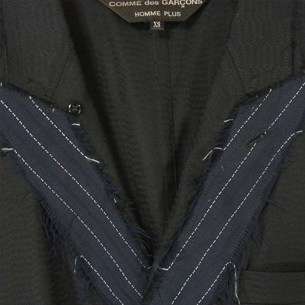 COMME des GARCONS HOMME PLUS コムデギャルソンオムプリュス PS-J007 ドッキング コート ブラック系 × ネイビー系 XS【美品】【中古】