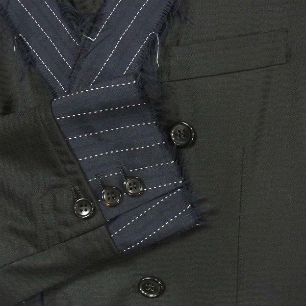 COMME des GARCONS HOMME PLUS コムデギャルソンオムプリュス PS-J007 ドッキング コート ブラック系 × ネイビー系 XS【美品】【中古】