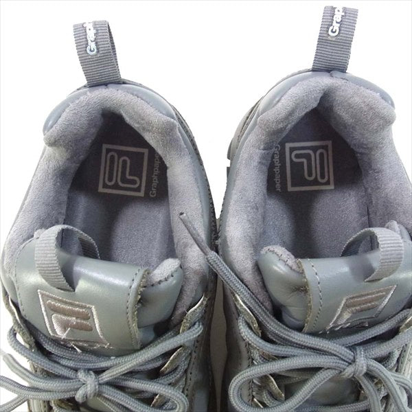 GRAPHPAPER グラフペーパー × フィラ FILA MSS19021-001 Disruptor スニーカー グレー系 グレー系 26cm【中古】