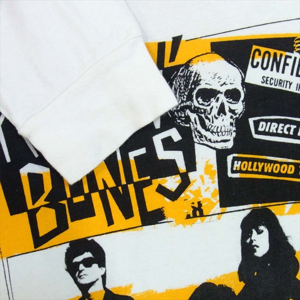 HYSTERIC GLAMOUR ヒステリックグラマー 02171CL06 CR/ROCK'N BONES COVER リブ付ロング Tシャツ 白系 S【中古】