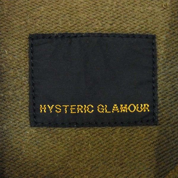 HYSTERIC GLAMOUR ヒステリックグラマー 0224AH05 総柄 プリント ミリタリー シャツ ミリタリーシャツ カーキ(オリーブグリーン)系 M【中古】