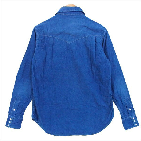 HYSTERIC GLAMOUR ヒステリックグラマー 0253AH07 コーデュロイ ウエスタン 長袖 シャツ 長袖シャツ 青系 M【中古】
