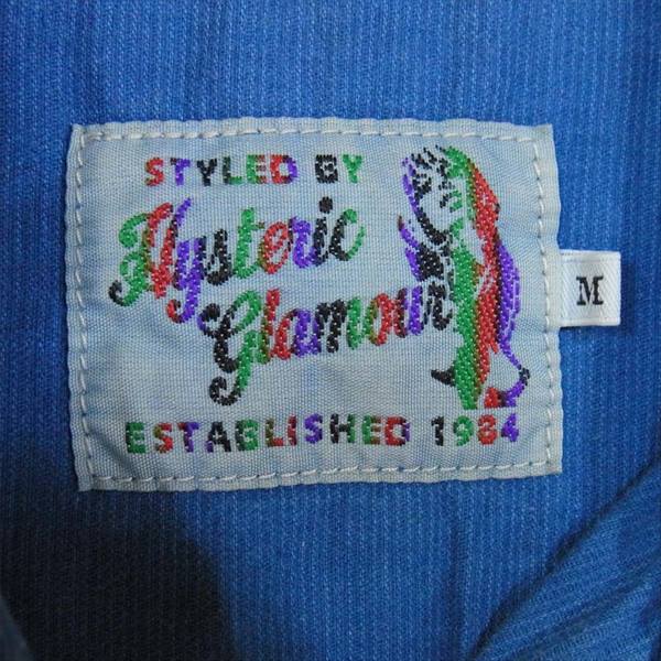 HYSTERIC GLAMOUR ヒステリックグラマー 0253AH07 コーデュロイ ウエスタン 長袖 シャツ 長袖シャツ 青系 M【中古】