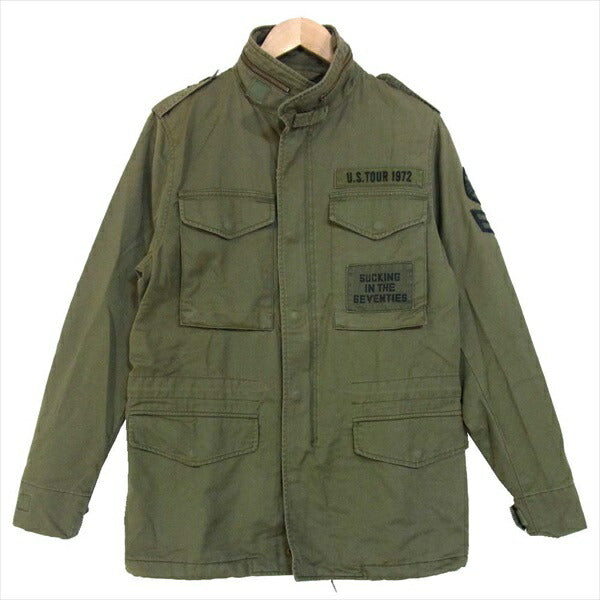 HYSTERIC GLAMOUR ヒステリックグラマー 0241AB07 M-65 THE Rolling Stones ローリングストーンズ プリント 日本製 ブルゾン カーキ(オリーブグリーン)系 M【中古】