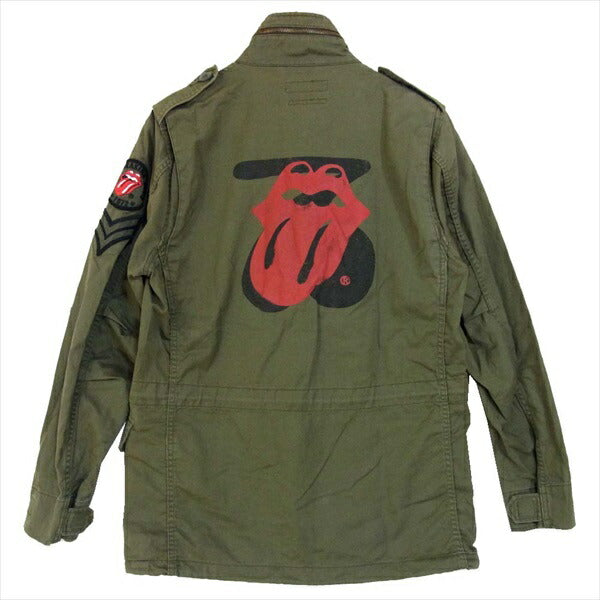 HYSTERIC GLAMOUR ヒステリックグラマー 0241AB07 M-65 THE Rolling Stones ローリングストーンズ プリント 日本製 ブルゾン カーキ(オリーブグリーン)系 M【中古】