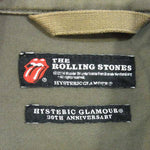 HYSTERIC GLAMOUR ヒステリックグラマー 0241AB07 M-65 THE Rolling Stones ローリングストーンズ プリント 日本製 ブルゾン カーキ(オリーブグリーン)系 M【中古】