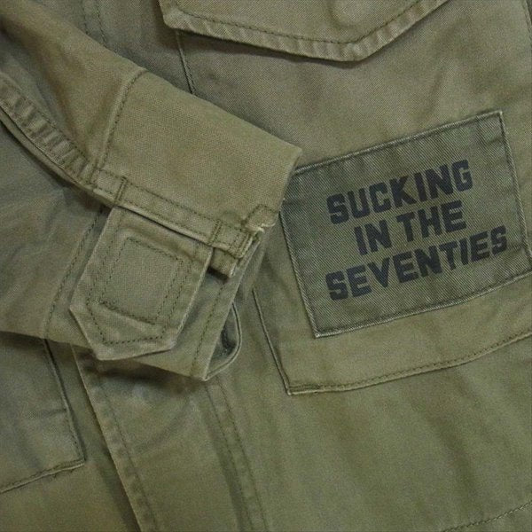 HYSTERIC GLAMOUR ヒステリックグラマー 0241AB07 M-65 THE Rolling Stones ローリングストーンズ プリント 日本製 ブルゾン カーキ(オリーブグリーン)系 M【中古】