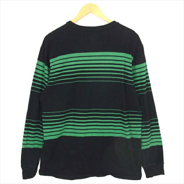 Supreme シュプリーム 18AW Fade Stripe L/S Top フェード ストライプ 長袖 ボーダー カットソー ブラック系 ブラック系 M【中古】