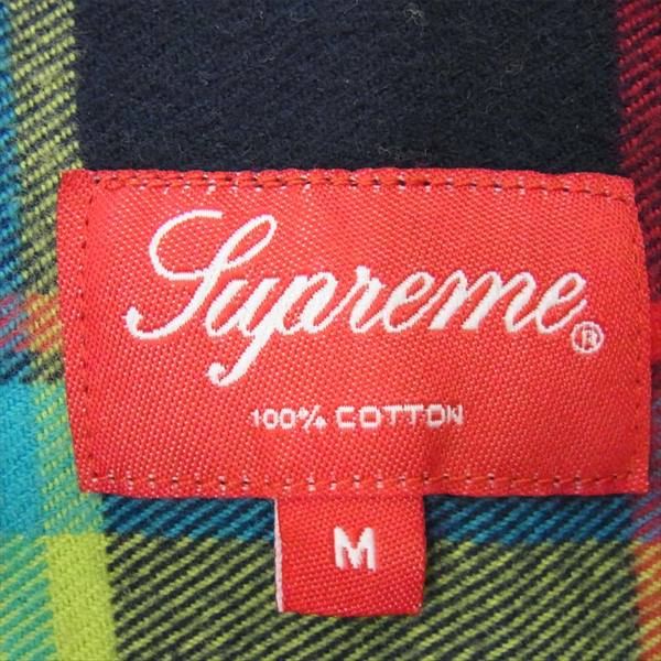 Supreme シュプリーム 19SS Plaid Flannel Shirt プライド フランネル チェック 長袖シャツ ライトグリーン系 M【中古】