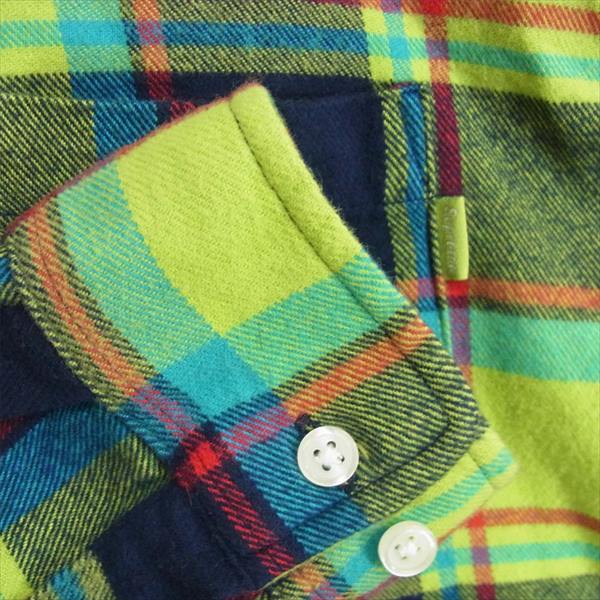 Supreme シュプリーム 19SS Plaid Flannel Shirt プライド フランネル チェック 長袖シャツ ライトグリーン系 M【中古】