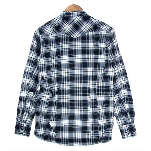 nonnative ノンネイティブ NN-S2814 RANCHER SHIRT C/P MINI PLAID CHECK OVERDYED チェック柄 バンドカラー 長袖シャツ ブラック系 ０【中古】