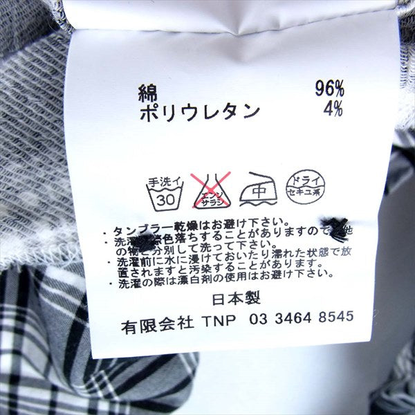 nonnative ノンネイティブ NN-S2814 RANCHER SHIRT C/P MINI PLAID CHECK OVERDYED チェック柄 バンドカラー 長袖シャツ ブラック系 ０【中古】