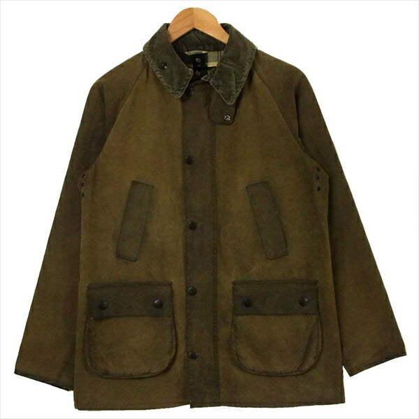 Barbour バブアー MWX0500 OL71 Bedalle SL ウオッシュ加工 ビデイル スリムフィット ジャケット カーキ(オリーブグリーン)系 38【中古】
