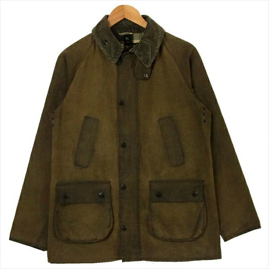 Barbour バブアー MWX0500 OL71 Bedalle SL ウオッシュ加工 ビデイル スリムフィット ジャケット カーキ(オリーブグリーン)系 38【中古】