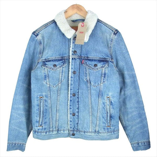 Levi's リーバイス 163650044 SHERPA TRUCKER JKT MEDIUM WASH シェルパ トラッカー デニム ボア ジャケット インディゴブルー系 S【新古品】【未使用】【中古】