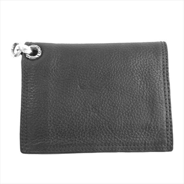 LEONARD KAMHOUT レナードカムホート Wallet ウォレット シルクリンク メイティングフライト キッシーズ ウォレット 二つ折り 財布 黒系【中古】