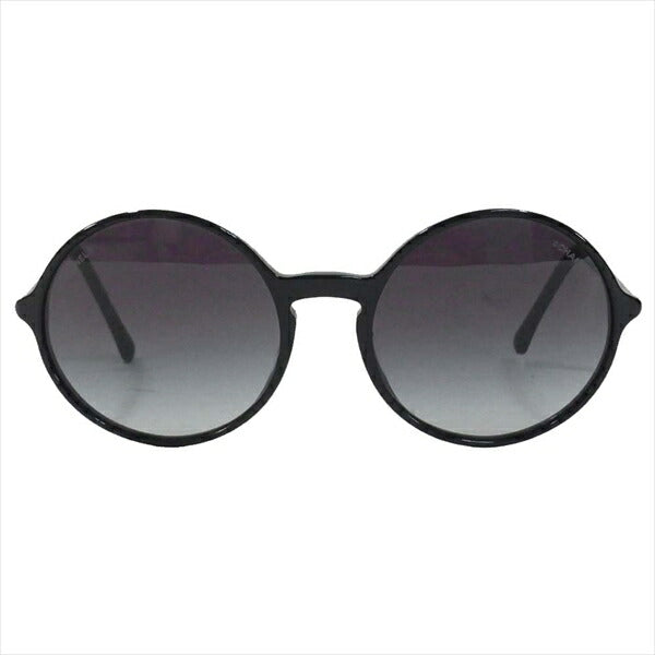 CHANEL シャネル 5279A ラウンド レディース サングラス ブラック系 55□19 135【極上美品】【中古】
