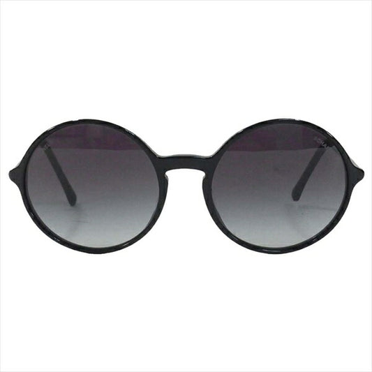 CHANEL シャネル 5279A ラウンド レディース サングラス ブラック系 55□19 135【極上美品】【中古】