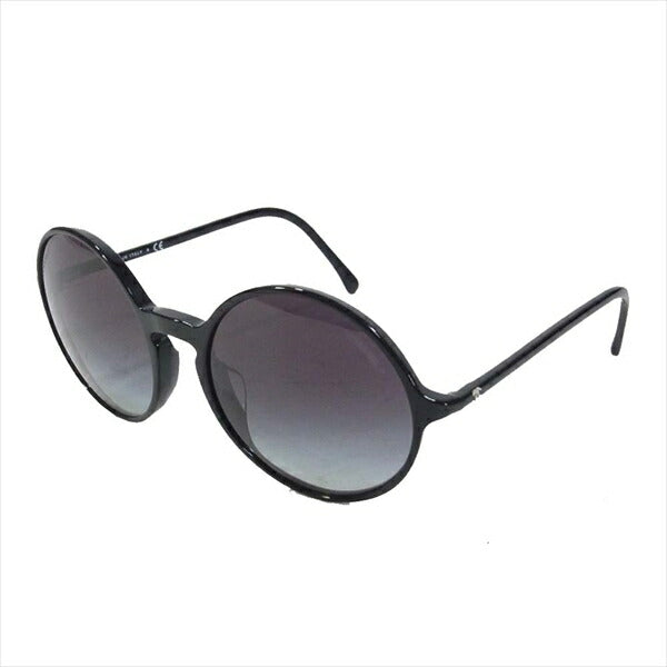 CHANEL シャネル 5279A ラウンド レディース サングラス ブラック系 55□19 135【極上美品】【中古】