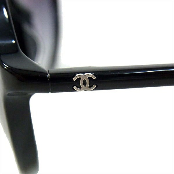CHANEL シャネル 5279A ラウンド レディース サングラス ブラック系 55□19 135【極上美品】【中古】