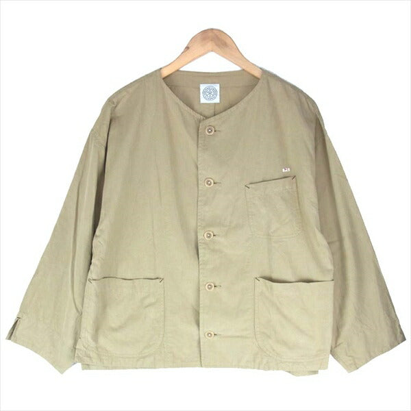 PORTER CLASSIC ポータークラシック TENCEL CARDIGAN テンセル カーディガン ノーカラー ジャケット ベージュ系 2【中古】