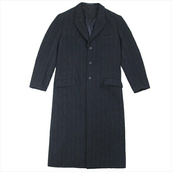 Yohji Yamamoto POUR HOMME ヨウジヤマモトプールオム 20AW HR-J26-849 内田漢字1216 リバーシブル 裏総シルク マキシ丈 コート ブラック系 3【極上美品】【中古】