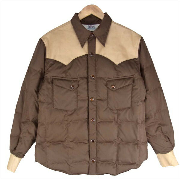 THE FLAT HEAD ザフラットヘッド ウエスタン ダウン ジャケット ブラウン系 40【中古】