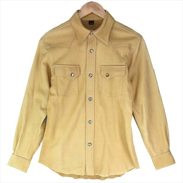 THE FLAT HEAD ザフラットヘッド FSD-32 ディアスキン シャツ ジャケット ベージュ系【中古】