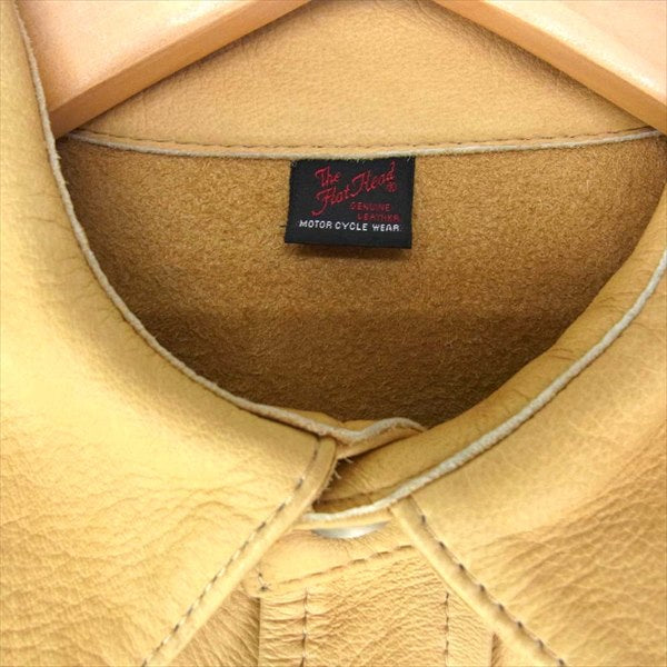 THE FLAT HEAD ザフラットヘッド FSD-32 ディアスキン シャツ ジャケット ベージュ系【中古】