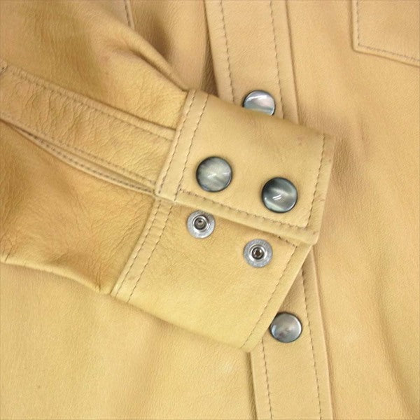 THE FLAT HEAD ザフラットヘッド FSD-32 ディアスキン シャツ ジャケット ベージュ系【中古】