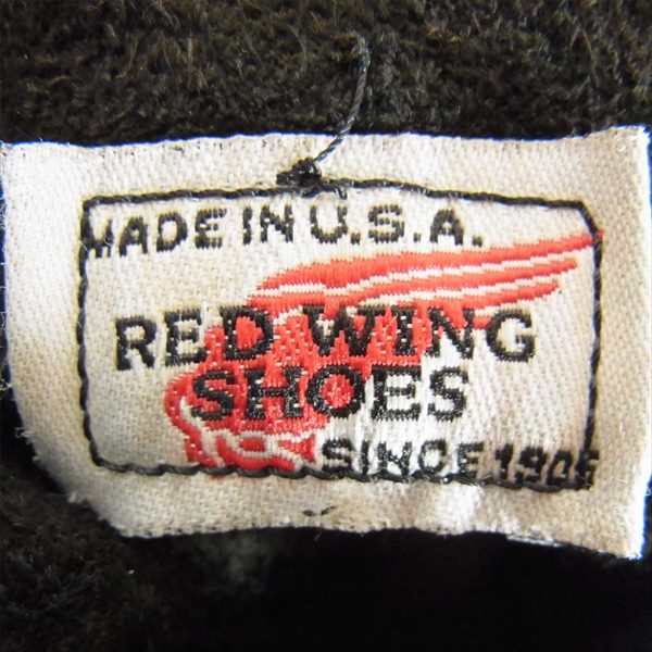 RED WING レッドウィング 8130 刺繍羽タグ 箱付き レザー モックトゥ ブーツ ブラック系 9D【中古】