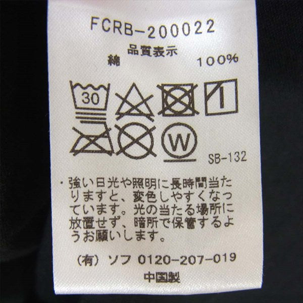 F.C.R.B. エフシーアールビー FCRB-200022 COCA-COLA BOX LOGO TEE コカコーラ 20SS Tシャツ ブラック系 L【中古】