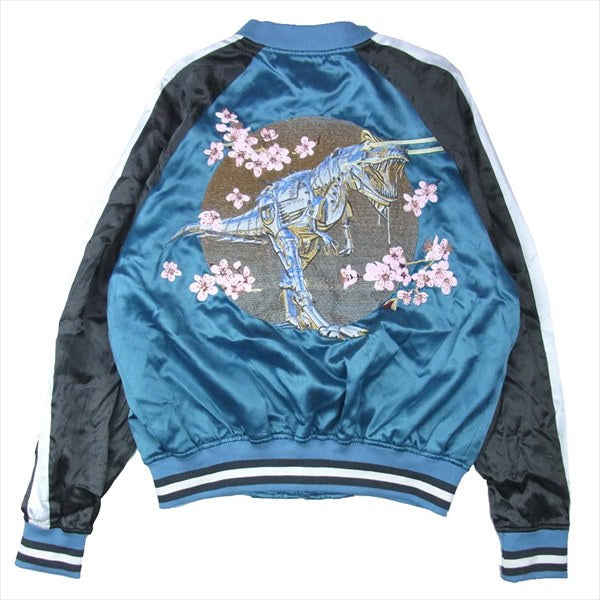 DIOR HOMME ディオールオム 国内正規品 933C435A4516 19AW 空山基 セクシーロボット 刺繍 ブルゾン スカジャン 水色系 46【中古】