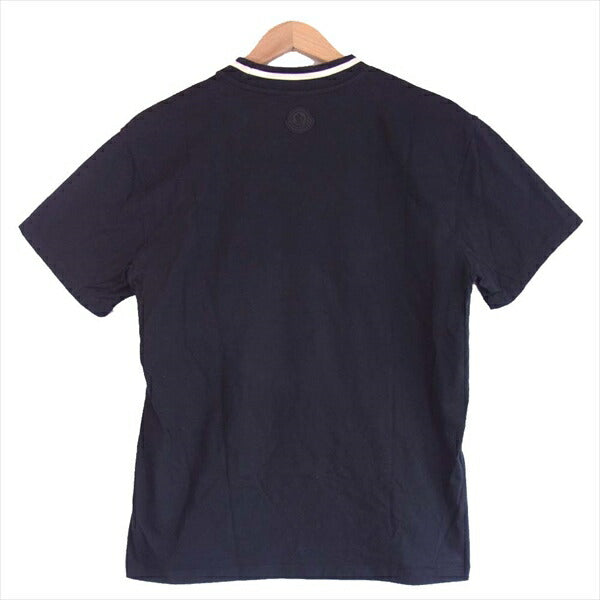 MONCLER モンクレール SCOM-18-170 MAGLIA T-SHIRT クルーネックカットソー Tシャツ 黒系 S【中古】
