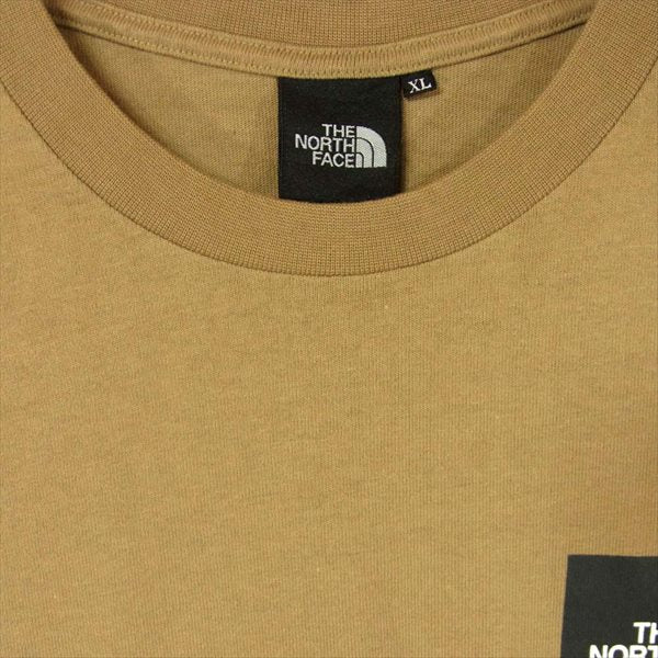 THE NORTH FACE ノースフェイス 国内正規品 NT81838 BOX LOGO TEE 半袖 Tシャツ カーキ(サンドベージュ)系 XL【中古】