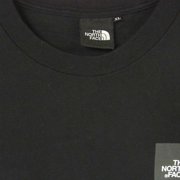 THE NORTH FACE ノースフェイス 国内正規品 NT81838 BOX LOGO TEE コットン 半袖 Tシャツ ブラック系 XL【中古】