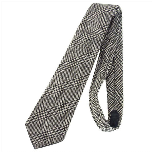 Engineered Garments エンジニアードガーメンツ Gunclub CheckNeck Tie チェック ネクタイ ホワイト×ブラック -【中古】